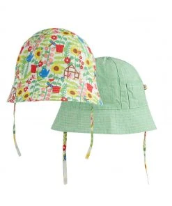 Frugi Green Reversible Floral Sun Hat