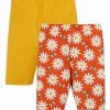 Frugi Orange & Daisy Organic Cycling Short Leggings 2 Pack 1 Frugi Orange & Daisy Organic Cycling Short Leggings 2 Pack -Wear Basics Store unnamed file 663