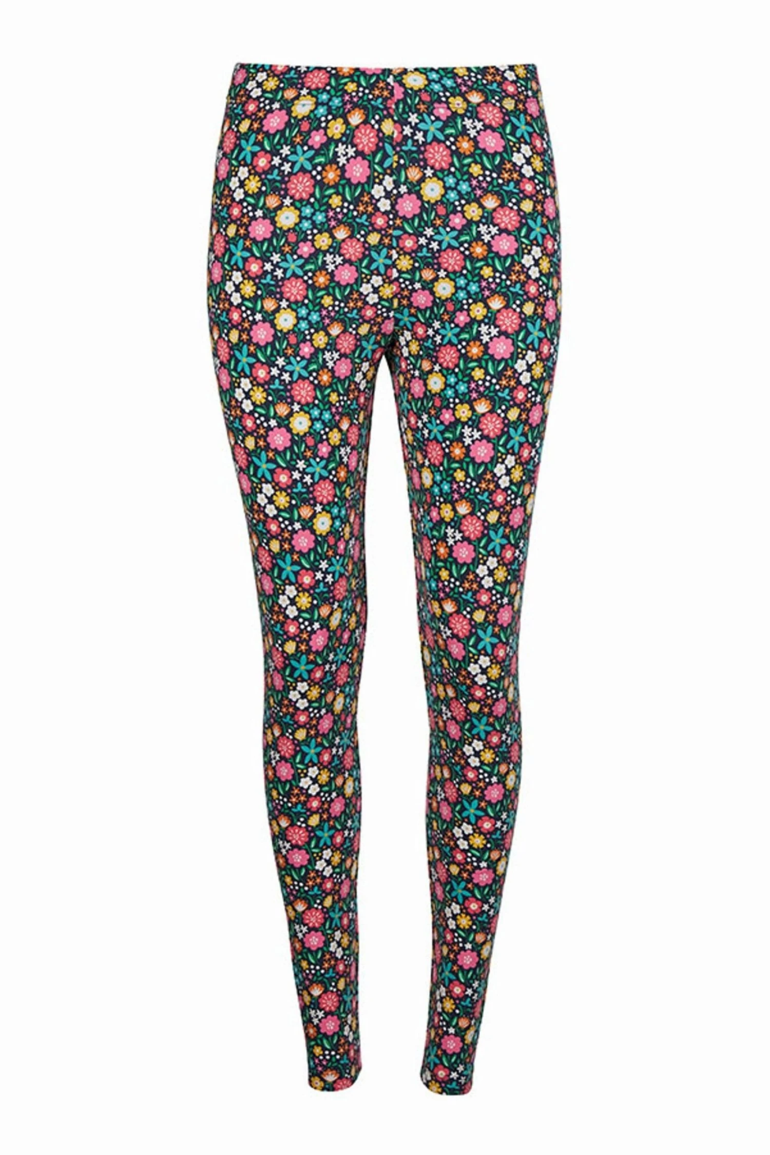 Frugi Organic Blue Grown Ups Floral Leona Leggings 3 Frugi Organic Blue Grown Ups Floral Leona Leggings