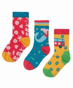 Frugi Organic Mermaid Rainbow Beach Socks 3 Pack -Wear Basics Store unnamed file 678