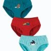 Frugi Organic Cotton Red, Teal And Blue 3 Pack Briefs -Wear Basics Store unnamed file 679