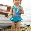 Frugi Blue Mermaid UPF 50+ Recycled Coral Swimsuit -Wear Basics Store unnamed file 682