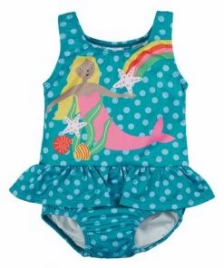 Frugi Blue Mermaid UPF 50+ Recycled Coral Swimsuit -Wear Basics Store unnamed file 687