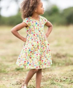 Frugi White Organic Floral Lena Dress