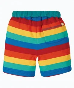 Frugi Red Organic Cotton Rainbow Stripe Jersey Shorts -Wear Basics Store unnamed file 699 scaled