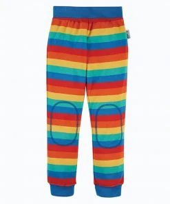 Frugi Blue Organic Cotton Lightweight Rainbow Joggers