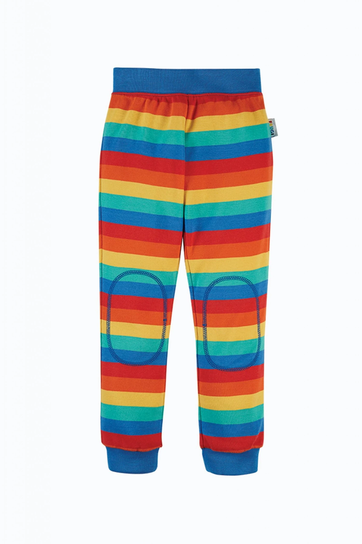 Frugi Blue Organic Cotton Lightweight Rainbow Joggers 3 Frugi Blue Organic Cotton Lightweight Rainbow Joggers