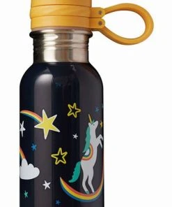Frugi Steel Blue Unicorn Waterbottle -Wear Basics Store unnamed file 715