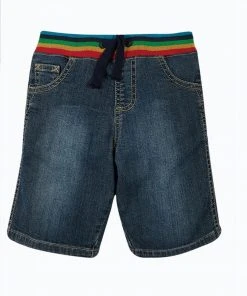 Frugi Blue Organic Cotton Stretch Denim Comfy Shorts