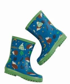 Frugi National Trust Blue Hedgehog Wellington Boots