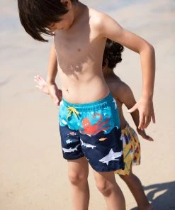Frugi Blue Sea Shark UPF 50+ Recycled Board Shorts -Wear Basics Store unnamed file 756 scaled