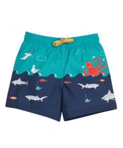 Frugi Blue Sea Shark UPF 50+ Recycled Board Shorts -Wear Basics Store unnamed file 757