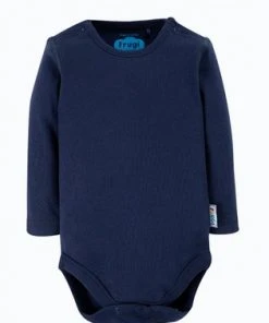 Frugi Navy Blue Organic Cotton Long Sleeve Plain Bodysuit -Wear Basics Store unnamed file 783