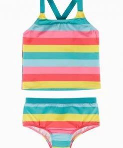 Frugi Natural Rainbow Stripe UPF 50+ Recycled Reef Tankini -Wear Basics Store unnamed file 795