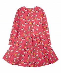 Frugi Organic Pink Unicorn Full Skirt Skater Dress -Wear Basics Store unnamed file 80 scaled